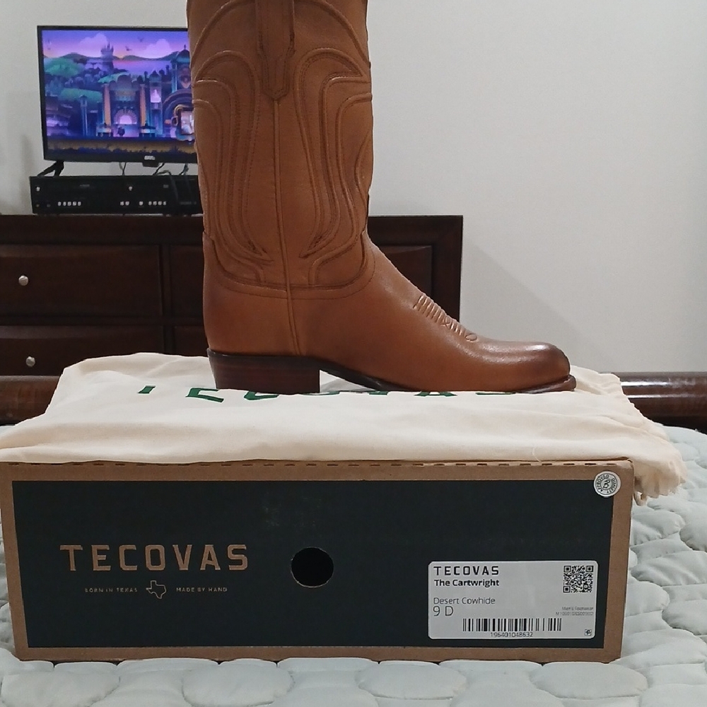 Tecovas Men Tan Leather Western Boots 'Cartwright'